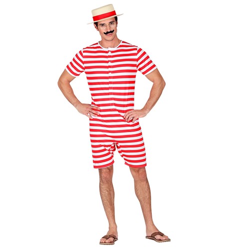 Rot weißer retro - retro, badeanzug