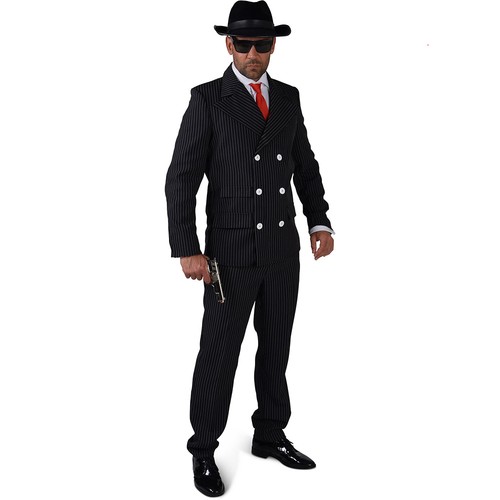 Gangster schwarz herrenkostüm - gangster,